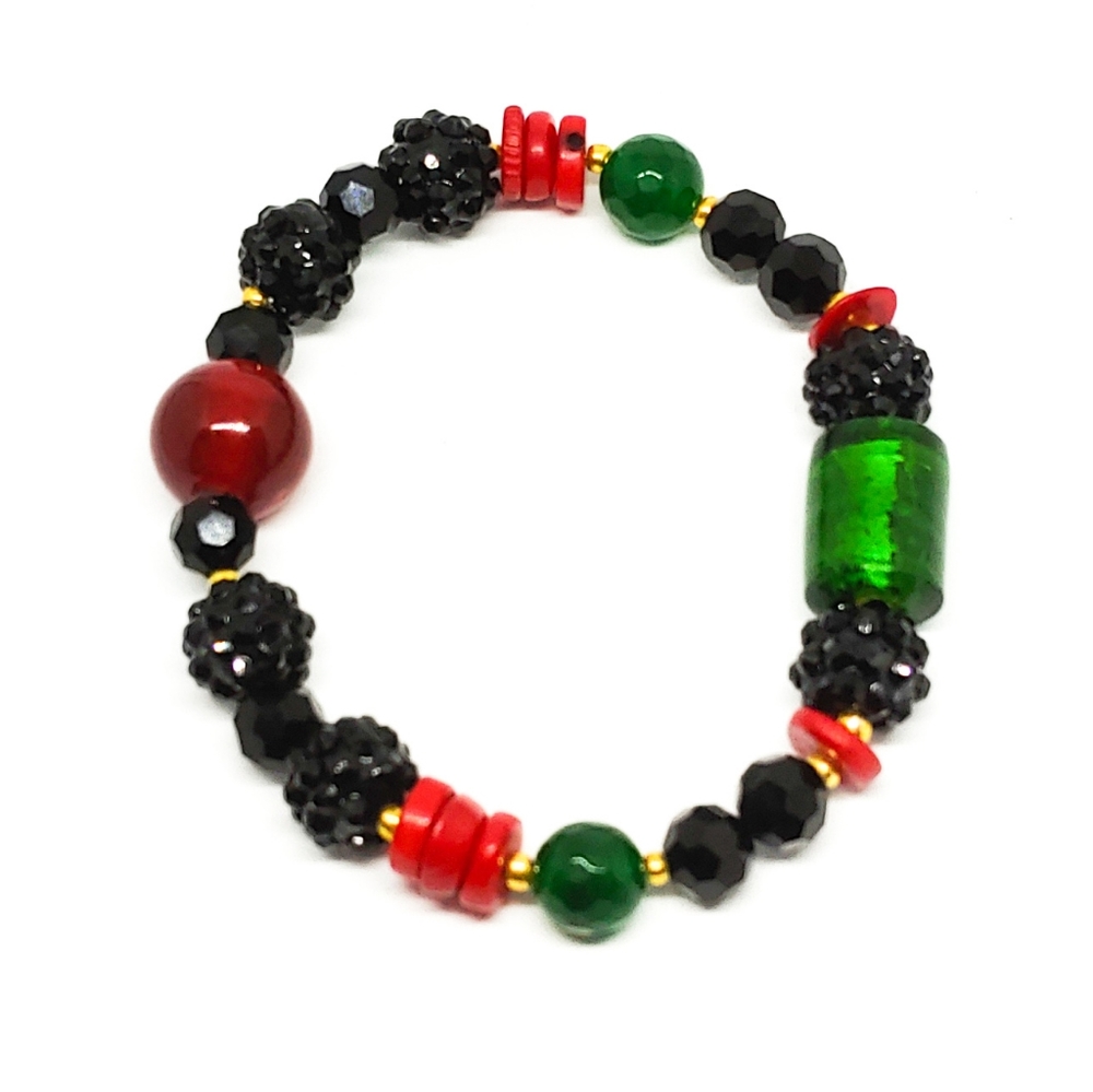 Large Juneteenth Handmade Bracelet